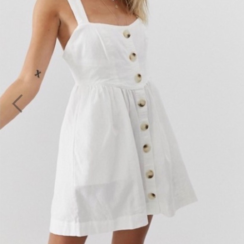 Free People White Linen Dress